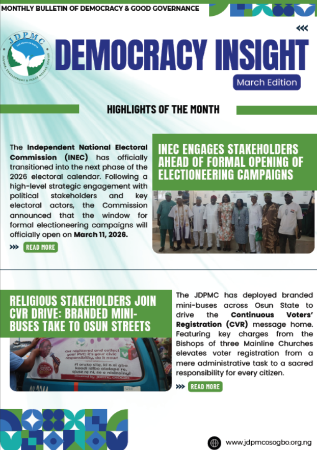 Democracy Insight-The Monthly bulletin of Democracy and Good Governance Programme (March Edition)