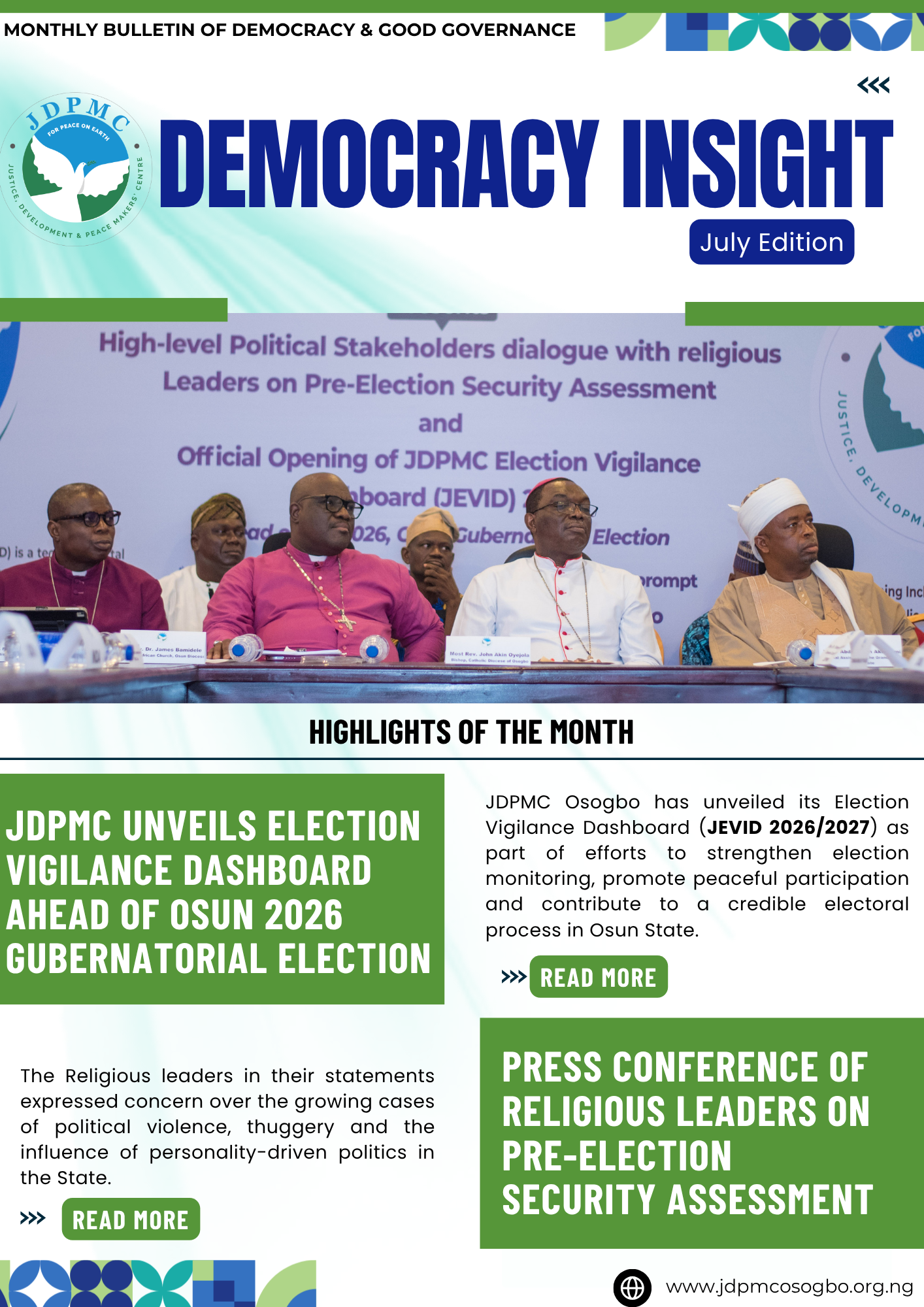 Democracy Insight-The Monthly bulletin of Democracy and Good Governance Programme (July Edition)